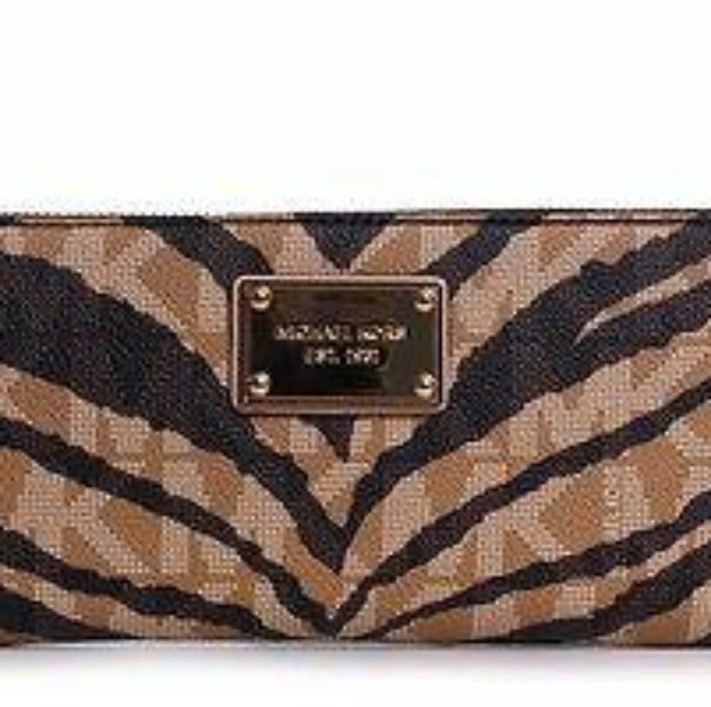 Michael Kors Jet Set Tiger Stripe Logo Wallet